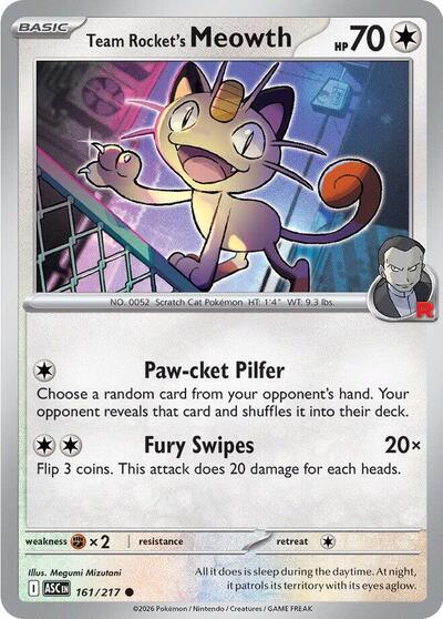 Team Rocket's Meowth #161 Ascended Heroes