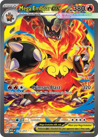 Mega Emboar ex #273 Ascended Heroes
