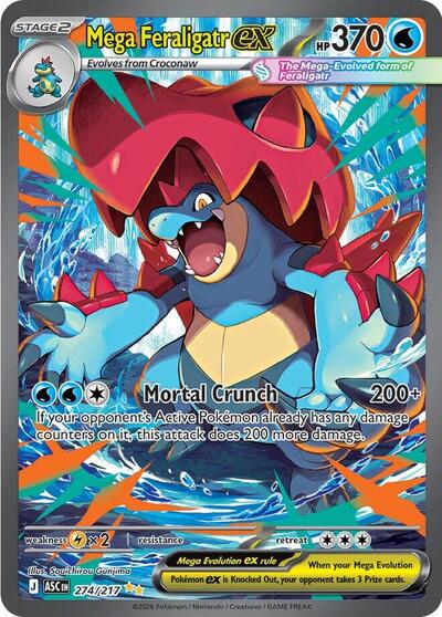 Mega Feraligatr ex #274 Ascended Heroes