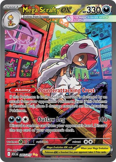 Mega Scrafty ex #285 Ascended Heroes