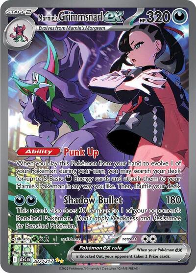 Marnie's Grimmsnarl ex #287 Ascended Heroes