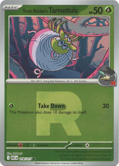 Team Rocket's Tarountula #18 Ascended Heroes