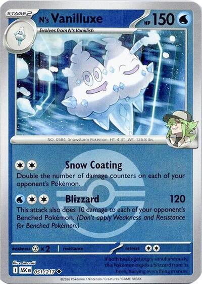 N's Vanilluxe #51 Ascended Heroes