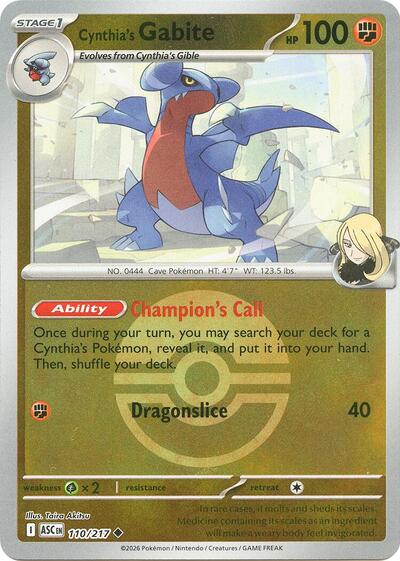 Cynthia's Gabite #110 Ascended Heroes