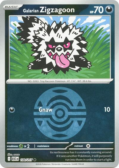 Galarian Zigzagoon #130 Ascended Heroes