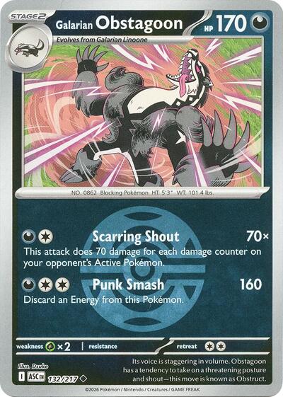 Galarian Obstagoon #132 Ascended Heroes