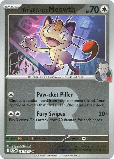 Team Rocket's Meowth #161 Ascended Heroes