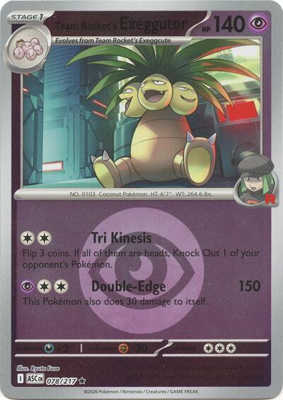 Team Rocket's Exeggutor #78 Ascended Heroes