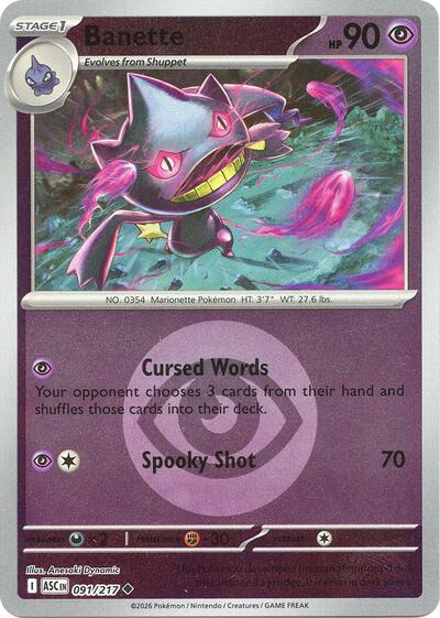 Banette #91 Ascended Heroes