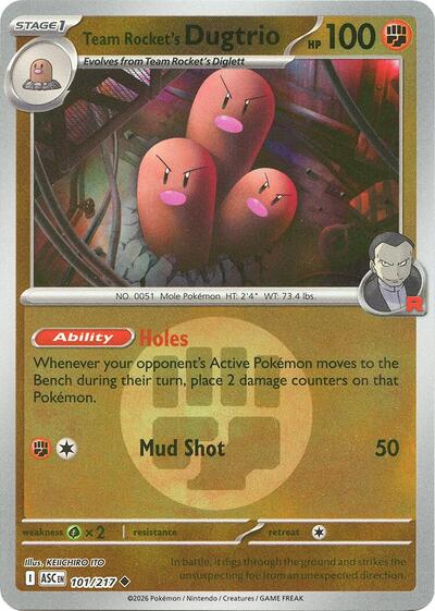 Team Rocket's Dugtrio #101 Ascended Heroes