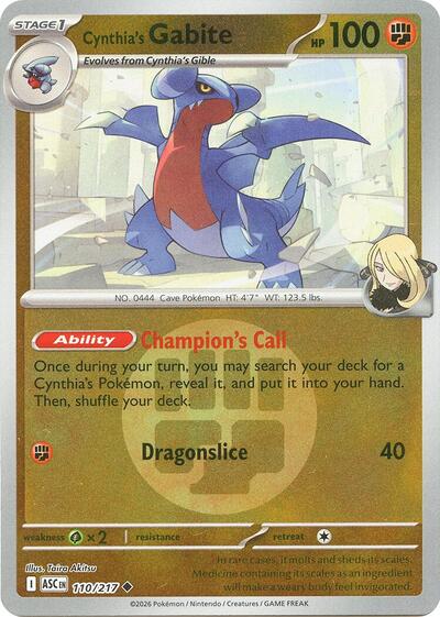 Cynthia's Gabite #110 Ascended Heroes