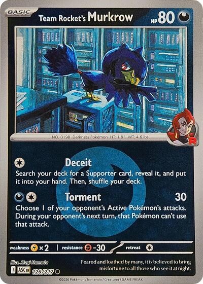 Team Rocket's Murkrow #126 Ascended Heroes