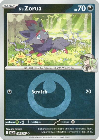N's Zorua #136 Ascended Heroes