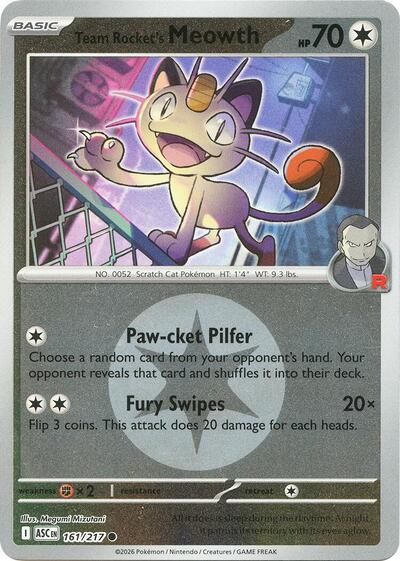 Team Rocket's Meowth #161 Ascended Heroes