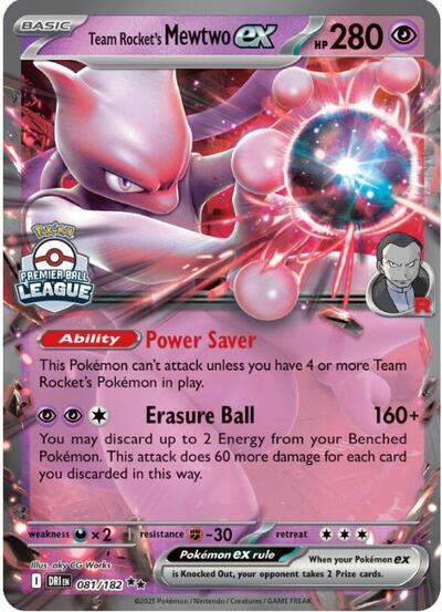 Team Rocket's Mewtwo ex #81 League & Championship Cards