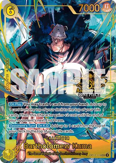 Bartholomew Kuma (Japanese Version 3rd Anniversary Set) #OP12-119 One Piece Promotion Cards