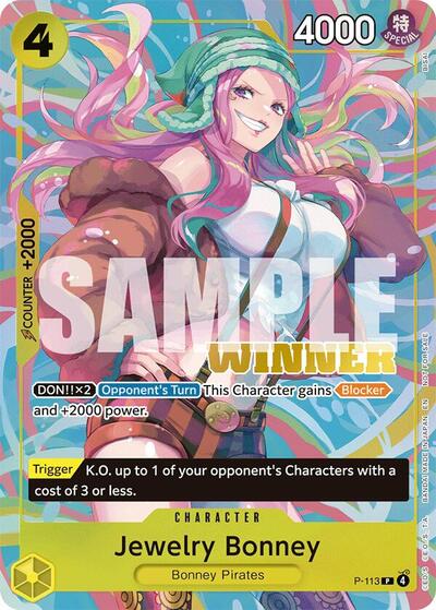 Jewelry Bonney (Heroines Battle Winner Pack) #P-113 One Piece Promotion Cards