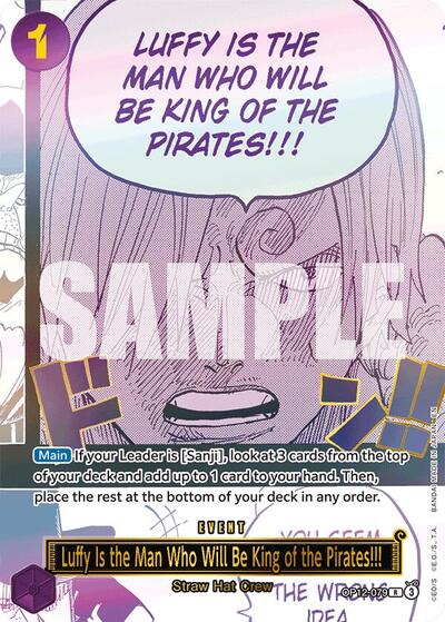 Luffy Is the Man Who Will Be King of the Pirates!!! (Japanese Version 3rd Anniversary Set) #OP12-079 One Piece Promotion Cards