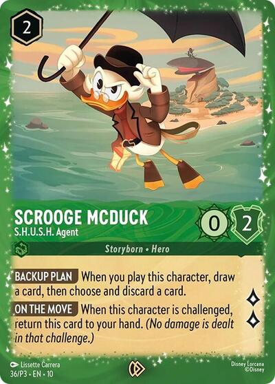 Scrooge McDuck - S.H.U.S.H. Agent #36 Disney Lorcana Promo Cards