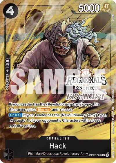 Hack (Regionals Finalist Card Set 26-27) #OP12-089 One Piece Promotion Cards