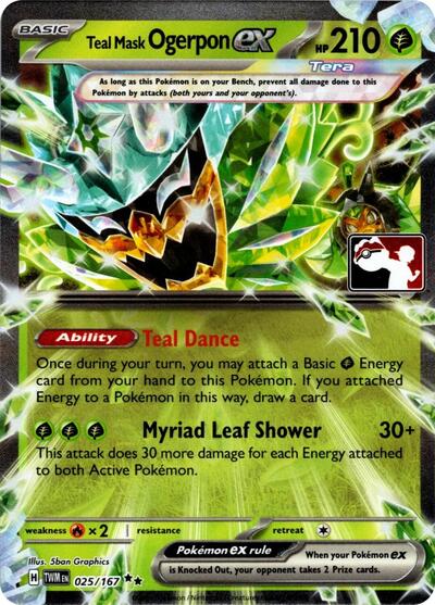 Teal Mask Ogerpon ex Prize Pack Series Cards #25
