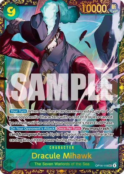 Dracule Mihawk - (CS 26-27 Regionals Season 1) #OP14-119 One Piece Promotion Cards