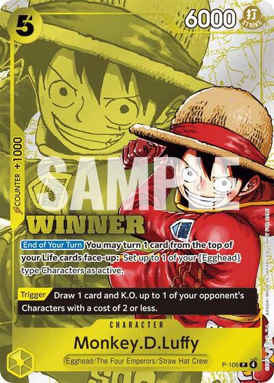Monkey.D.Luffy (Winner Pack 2026 Vol. 2) #P-106 One Piece Promotion Cards