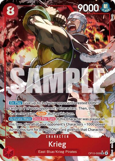 Krieg (OP15-008) (Alternate Art) #OP15-008 Adventure on Kami's Island