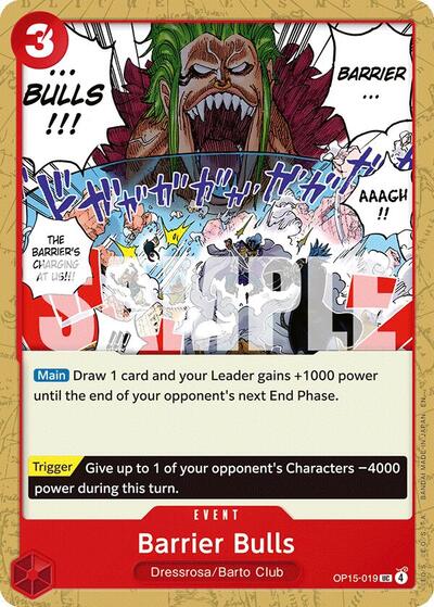 Barrier Bulls #OP15-019 Adventure on Kami's Island