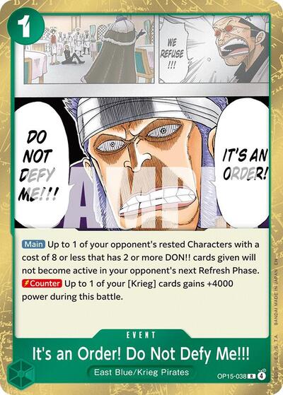 It's an Order! Do Not Defy Me!!! #OP15-038 Adventure on Kami's Island