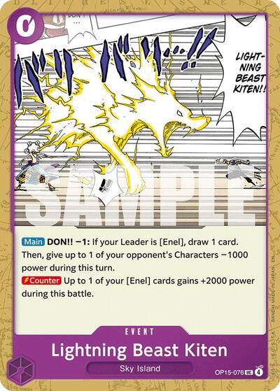 Lightning Beast Kiten #OP15-076 Adventure on Kami's Island