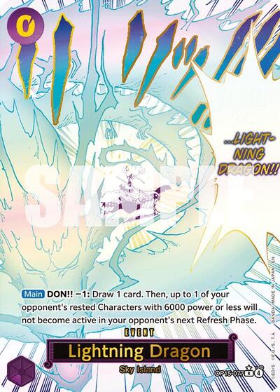 Lightning Dragon (Alternate Art) #OP15-077 Adventure on Kami's Island