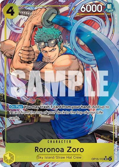Roronoa Zoro (OP15-113) (Alternate Art) #OP15-113 Adventure on Kami's Island