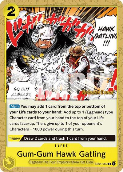 Gum-Gum Hawk Gatling #EB04-060 Adventure on Kami's Island Release Event Cards