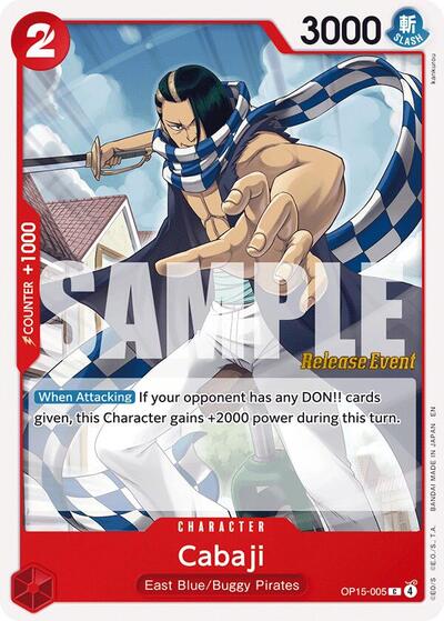 Cabaji #OP15-005 Adventure on Kami's Island Release Event Cards