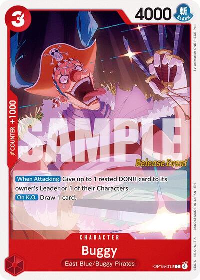 Buggy #OP15-012 Adventure on Kami's Island Release Event Cards