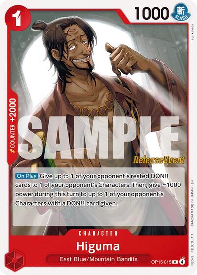 Higuma #OP15-015 Adventure on Kami's Island Release Event Cards