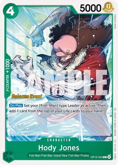 Hody Jones #OP15-033 Adventure on Kami's Island Release Event Cards
