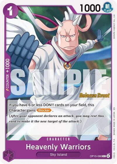 Heavenly Warriors #OP15-068 Adventure on Kami's Island Release Event Cards