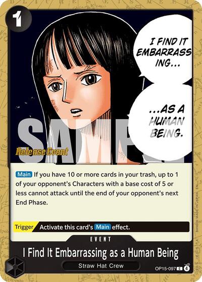 I Find It Embarrassing as a Human Being #OP15-097 Adventure on Kami's Island Release Event Cards