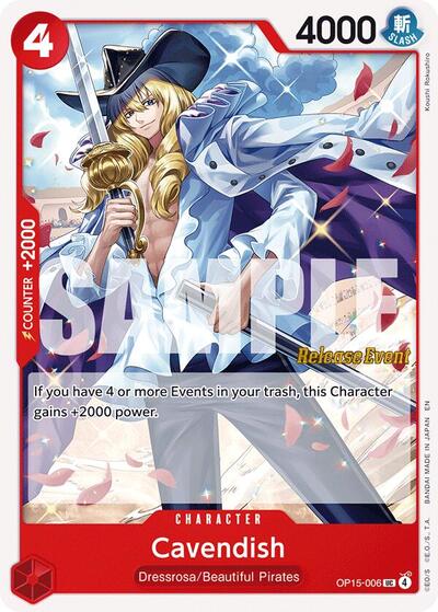 Cavendish #OP15-006 Adventure on Kami's Island Release Event Cards