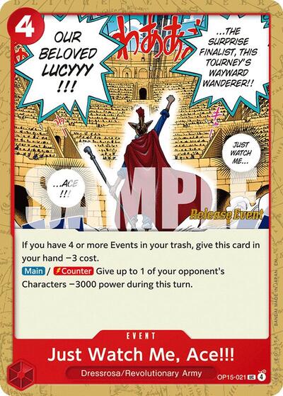 Just Watch Me, Ace!!! #OP15-021 Adventure on Kami's Island Release Event Cards