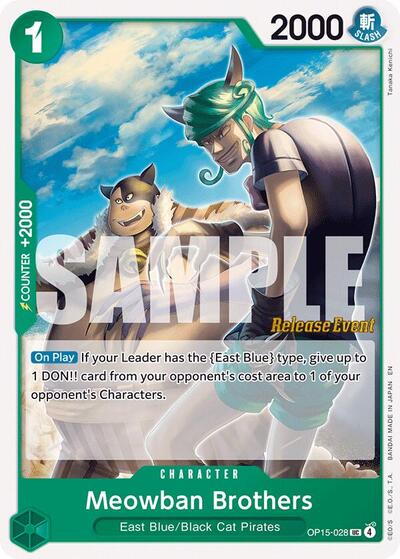 Meowban Brothers #OP15-028 Adventure on Kami's Island Release Event Cards