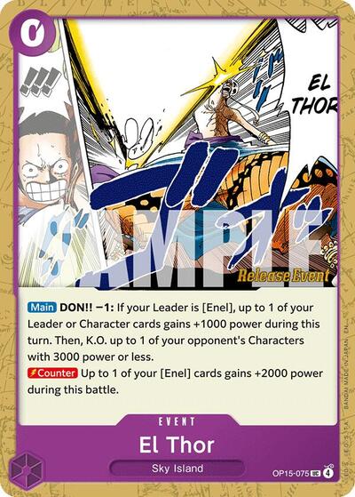 El Thor #OP15-075 Adventure on Kami's Island Release Event Cards