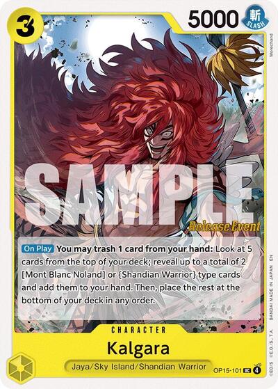 Kalgara #OP15-101 Adventure on Kami's Island Release Event Cards
