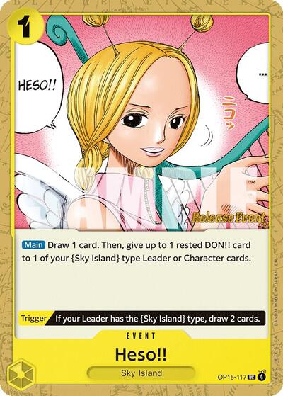 Heso!! #OP15-117 Adventure on Kami's Island Release Event Cards