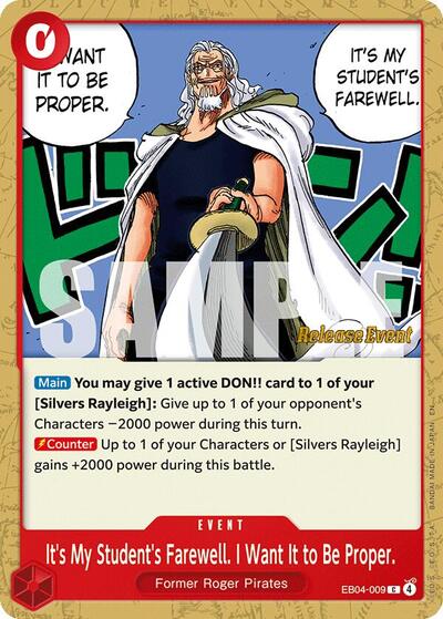 It's My Student's Farewell. I Want It to Be Proper. #EB04-009 Adventure on Kami's Island Release Event Cards