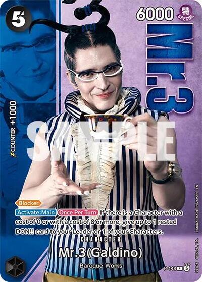 Mr.3 (Galdino) - P-148 (Premium Card Collection -Live Action Edition Vol.2 Baroque Works-) #P-148 One Piece Promotion Cards