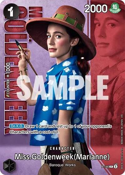 Miss.Goldenweek (Marianne) - P-146 (Premium Card Collection -Live Action Edition Vol.2 Baroque Works-) #P-146 One Piece Promotion Cards