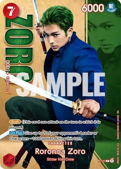Roronoa Zoro - P-141 (Premium Card Collection -Live Action Edition Vol.2 Straw Hat Crew-) #P-141 One Piece Promotion Cards